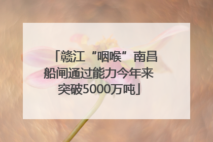 赣江“咽喉”南昌船闸通过能力今年来突破5000万吨