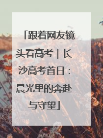 跟着网友镜头看高考｜长沙高考首日：晨光里的奔赴与守望