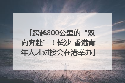 跨越800公里的“双向奔赴”！长沙-香港青年人才对接会在港举办