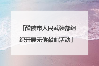 醴陵市人民武装部组织开展无偿献血活动