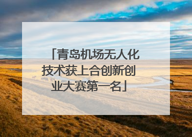青岛机场无人化技术获上合创新创业大赛第一名