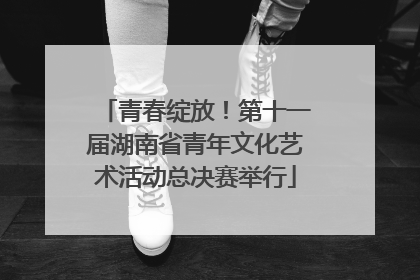 青春绽放！第十一届湖南省青年文化艺术活动总决赛举行