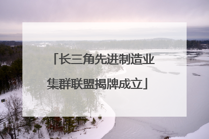 长三角先进制造业集群联盟揭牌成立