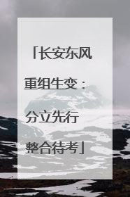 长安东风重组生变：分立先行 整合待考