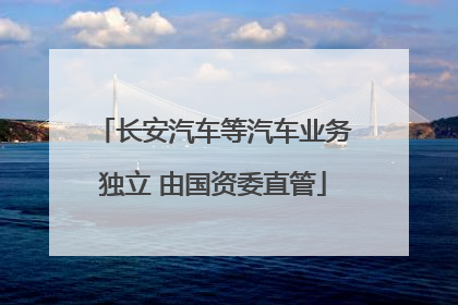 长安汽车等汽车业务独立 由国资委直管