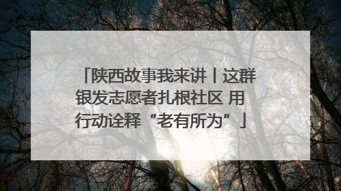 陕西故事我来讲丨这群银发志愿者扎根社区 用行动诠释“老有所为”