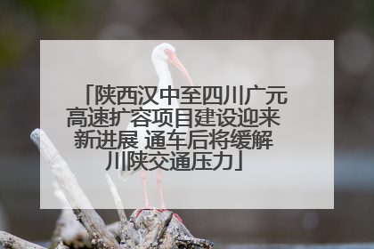 陕西汉中至四川广元高速扩容项目建设迎来新进展 通车后将缓解川陕交通压力