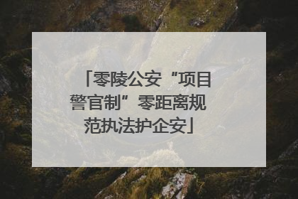 零陵公安“项目警官制”零距离规范执法护企安