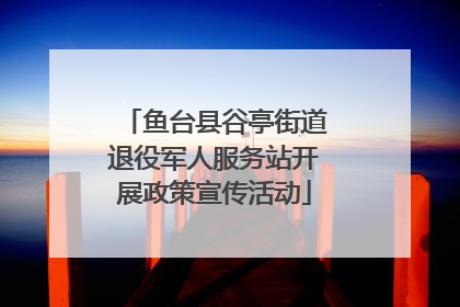 鱼台县谷亭街道退役军人服务站开展政策宣传活动