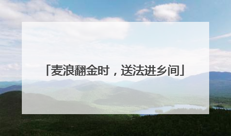 麦浪翻金时，送法进乡间