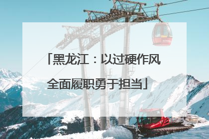 黑龙江：以过硬作风全面履职勇于担当