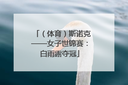 （体育）斯诺克——女子世锦赛：白雨露夺冠