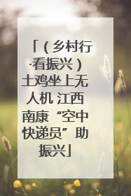 （乡村行·看振兴）土鸡坐上无人机 江西南康“空中快递员”助振兴