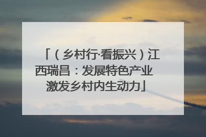（乡村行·看振兴）江西瑞昌：发展特色产业 激发乡村内生动力