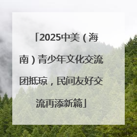 2025中美（海南）青少年文化交流团抵琼，民间友好交流再添新篇