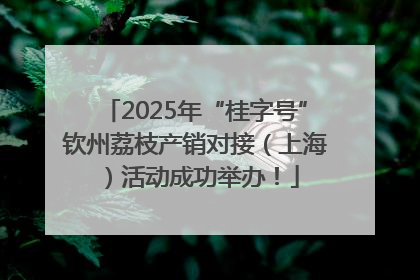 2025年“桂字号”钦州荔枝产销对接（上海）活动成功举办！