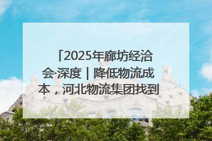 2025年廊坊经洽会·深度｜降低物流成本，河北物流集团找到一把“金钥匙”