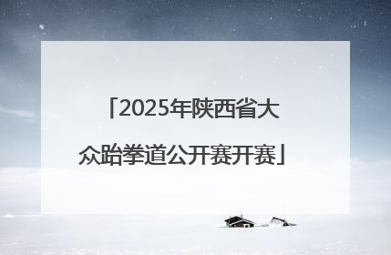 2025年陕西省大众跆拳道公开赛开赛