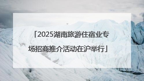 2025湖南旅游住宿业专场招商推介活动在沪举行
