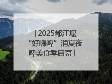 2025都江堰“好嗨啤”消夏夜啤美食季启幕