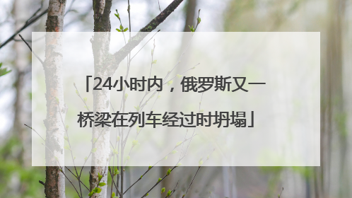 24小时内，俄罗斯又一桥梁在列车经过时坍塌