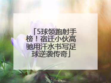 5球领跑射手榜！宿迁小伙高驰用汗水书写足球逆袭传奇