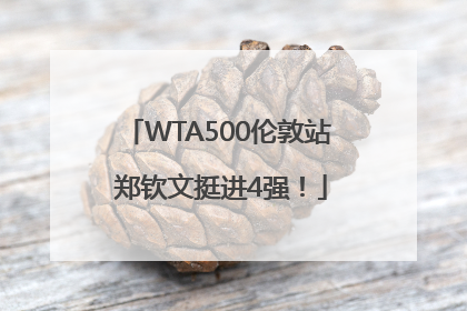 WTA500伦敦站 郑钦文挺进4强！